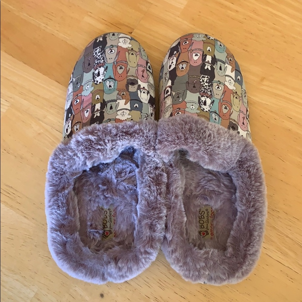 BOBS from Skechers “Warm Woof Scuff” slippers